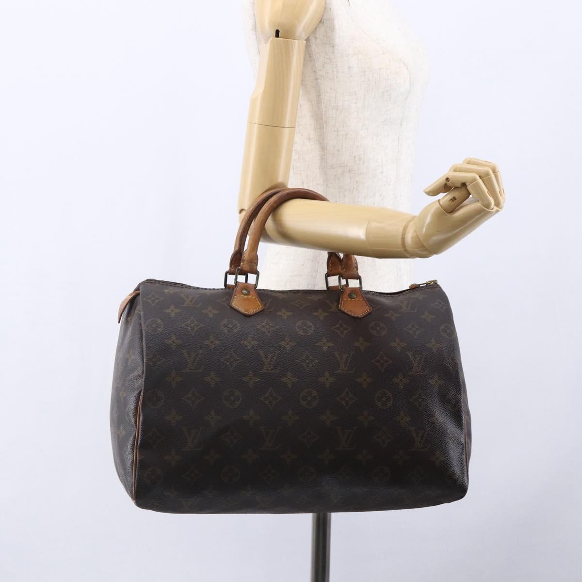 LOUIS VUITTON Monogram Speedy 35 Hand Bag M41524 LV Auth 149738