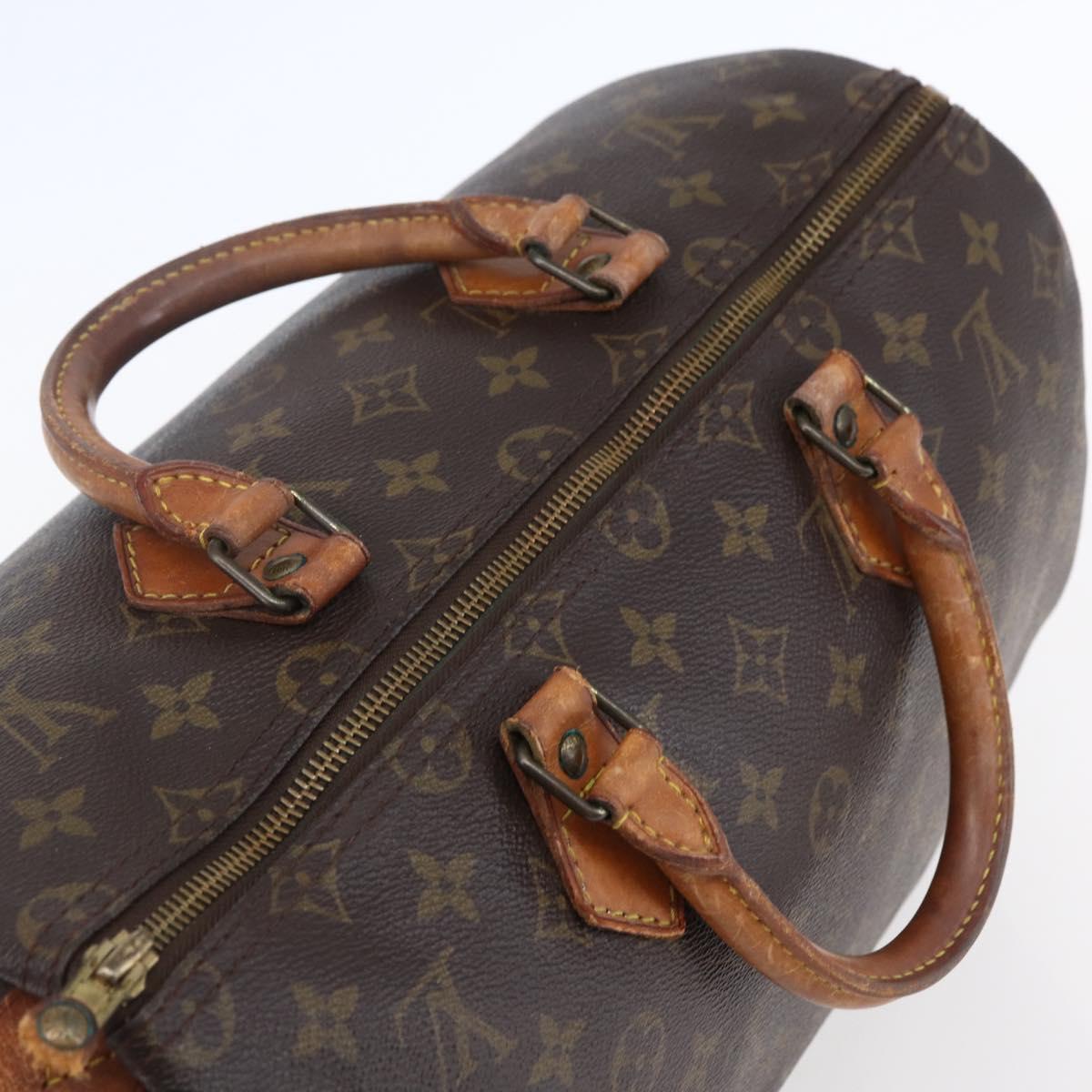 LOUIS VUITTON Monogram Speedy 35 Hand Bag M41524 LV Auth 149738