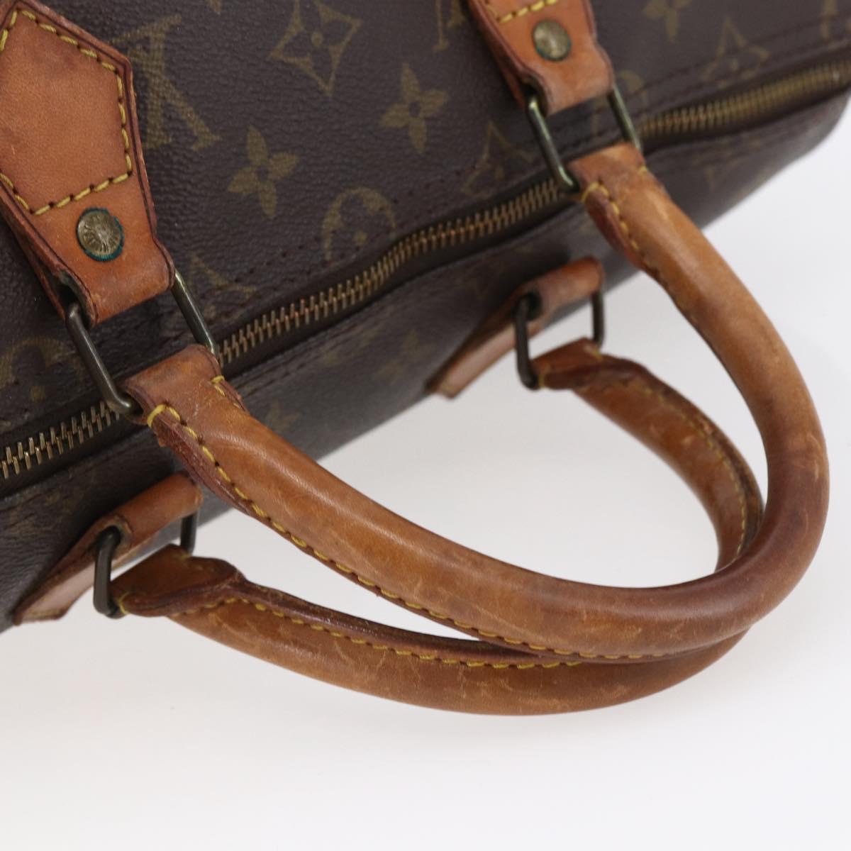 LOUIS VUITTON Monogram Speedy 35 Hand Bag M41524 LV Auth 149738