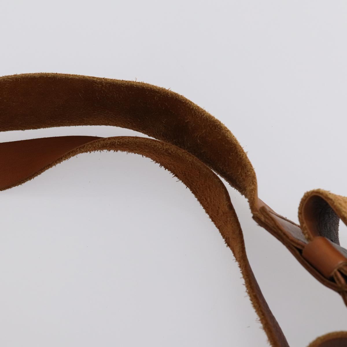 GUCCI GG Marmont Shoulder Bag Leather Brown Gold 414481 Auth 149746