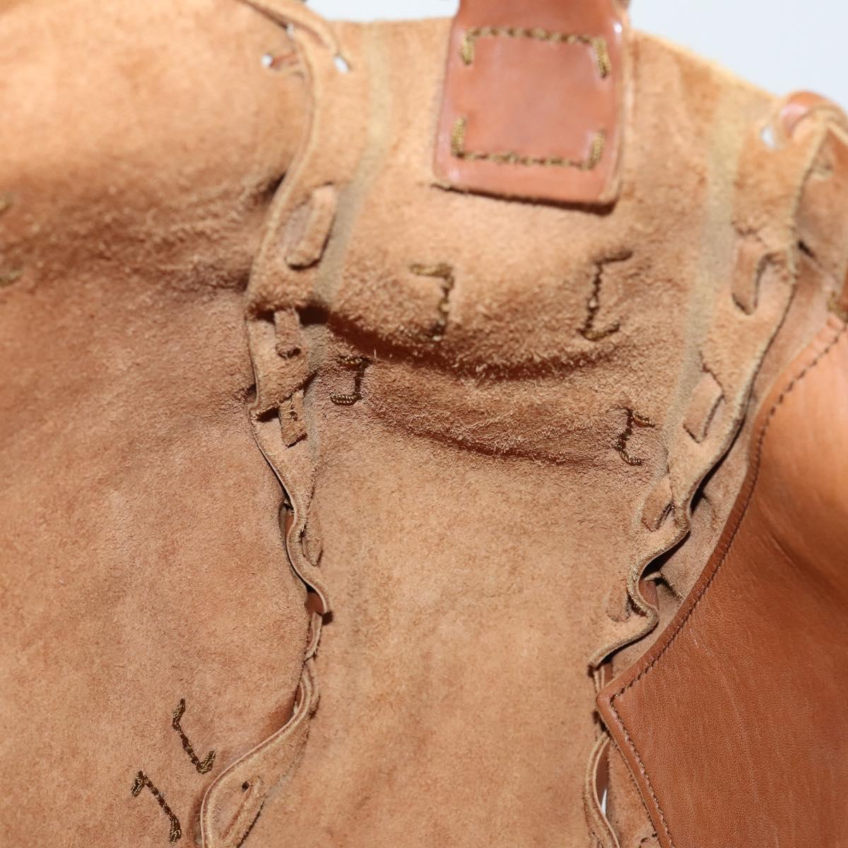 GUCCI GG Marmont Shoulder Bag Leather Brown Gold 414481 Auth 149746