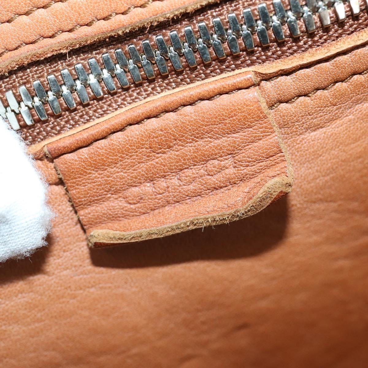 GUCCI GG Marmont Shoulder Bag Leather Brown Gold 414481 Auth 149746