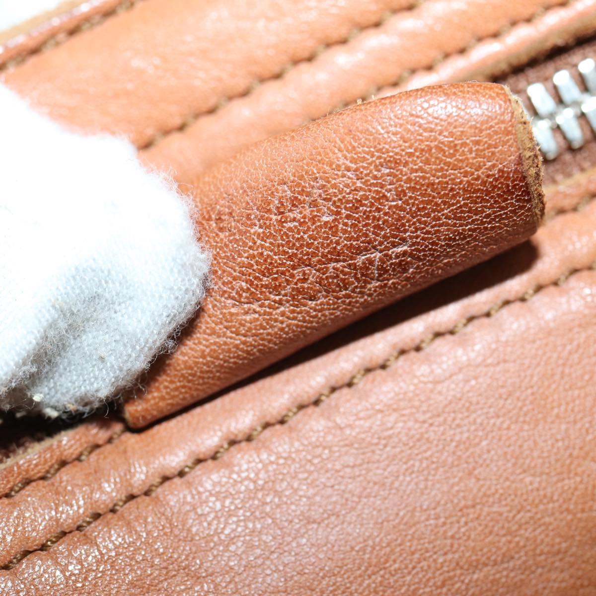 GUCCI GG Marmont Shoulder Bag Leather Brown Gold 414481 Auth 149746