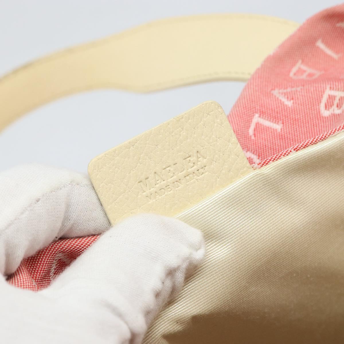 BVLGARI Logo Mania Hand Bag Canvas Pink Silver Auth 149749