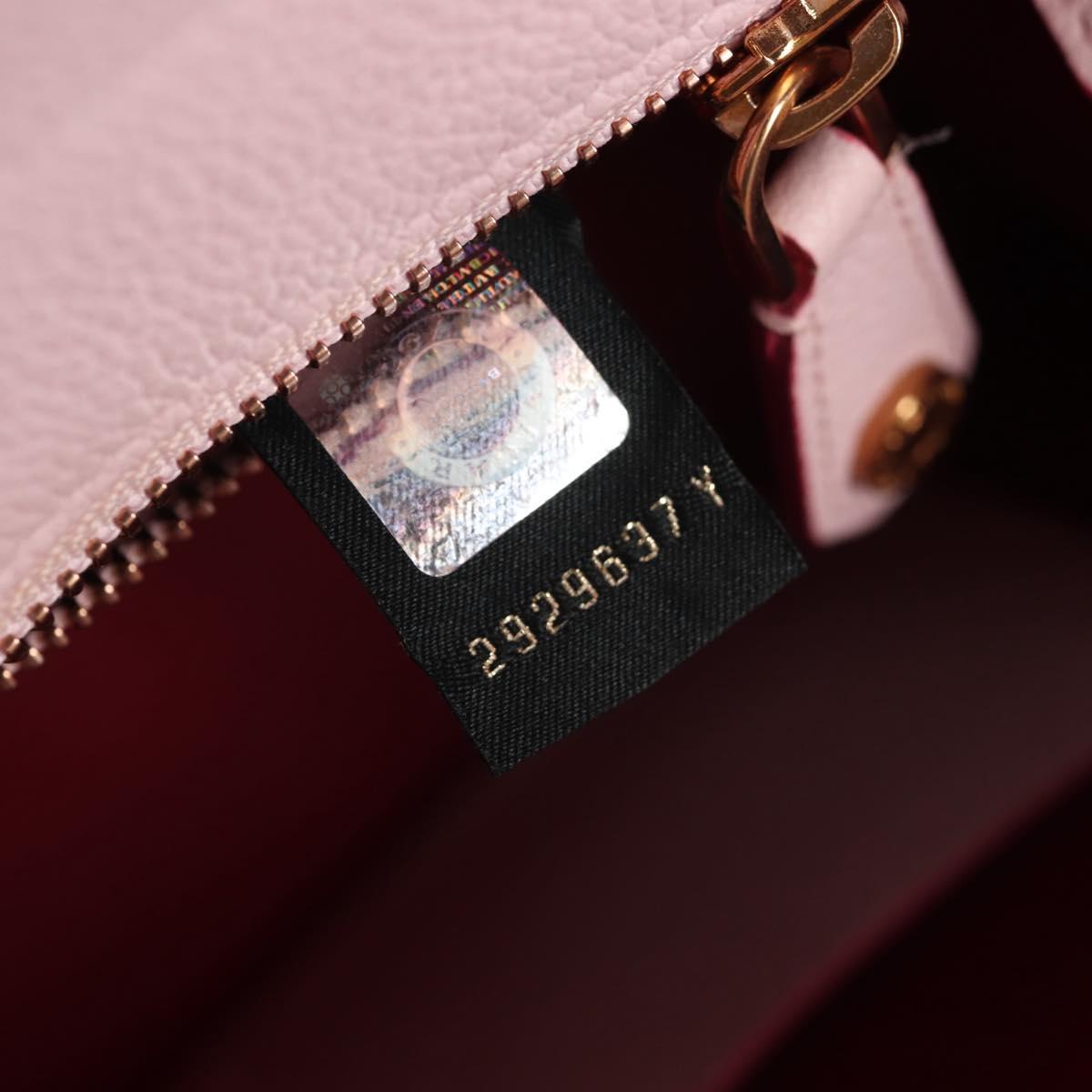 BVLGARI Japan limited Aruba Hand Bag Leather 2way Pink Gold Auth 149750V