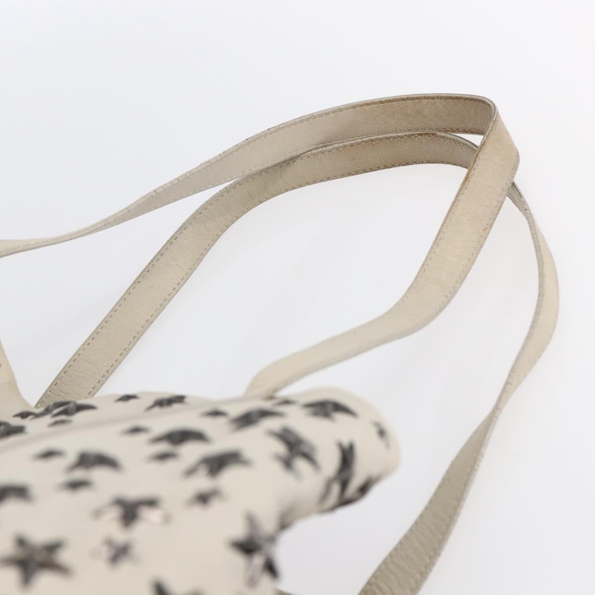Jimmy Choo Studs Tote Bag Leather White Auth 149758