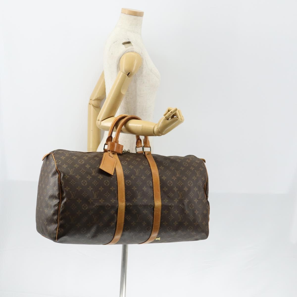 LOUIS VUITTON Monogram Keepall 55 Boston Bag M41424 LV Auth 149760