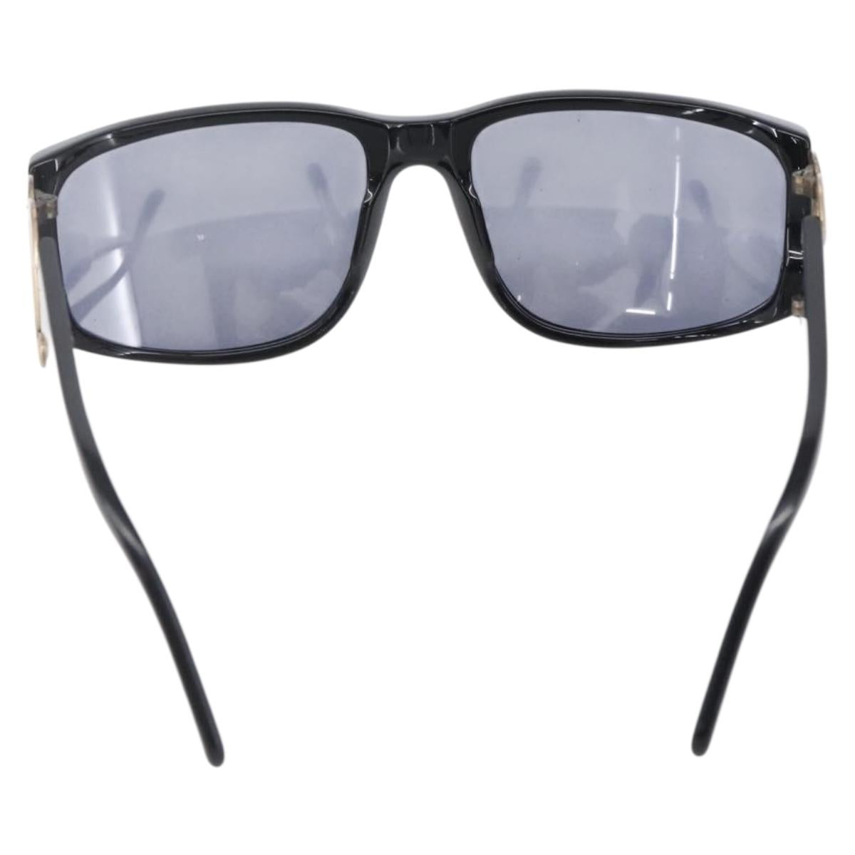 CHANEL COCO Mark Sunglasses plastic Black CC Auth 149763