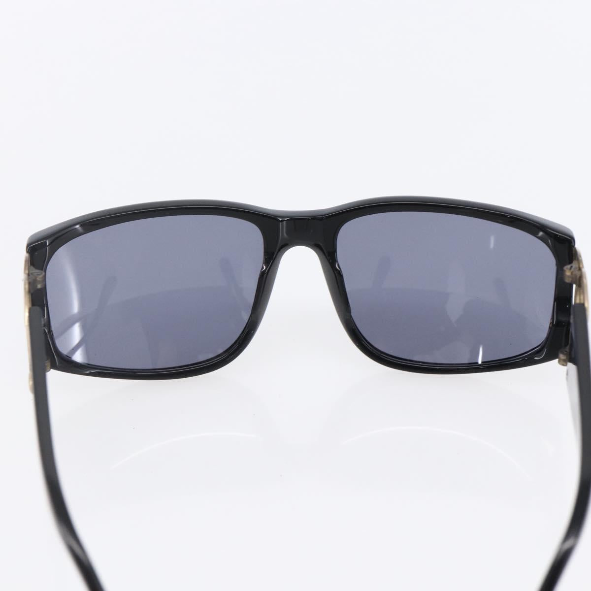 CHANEL COCO Mark Sunglasses plastic Black CC Auth 149763