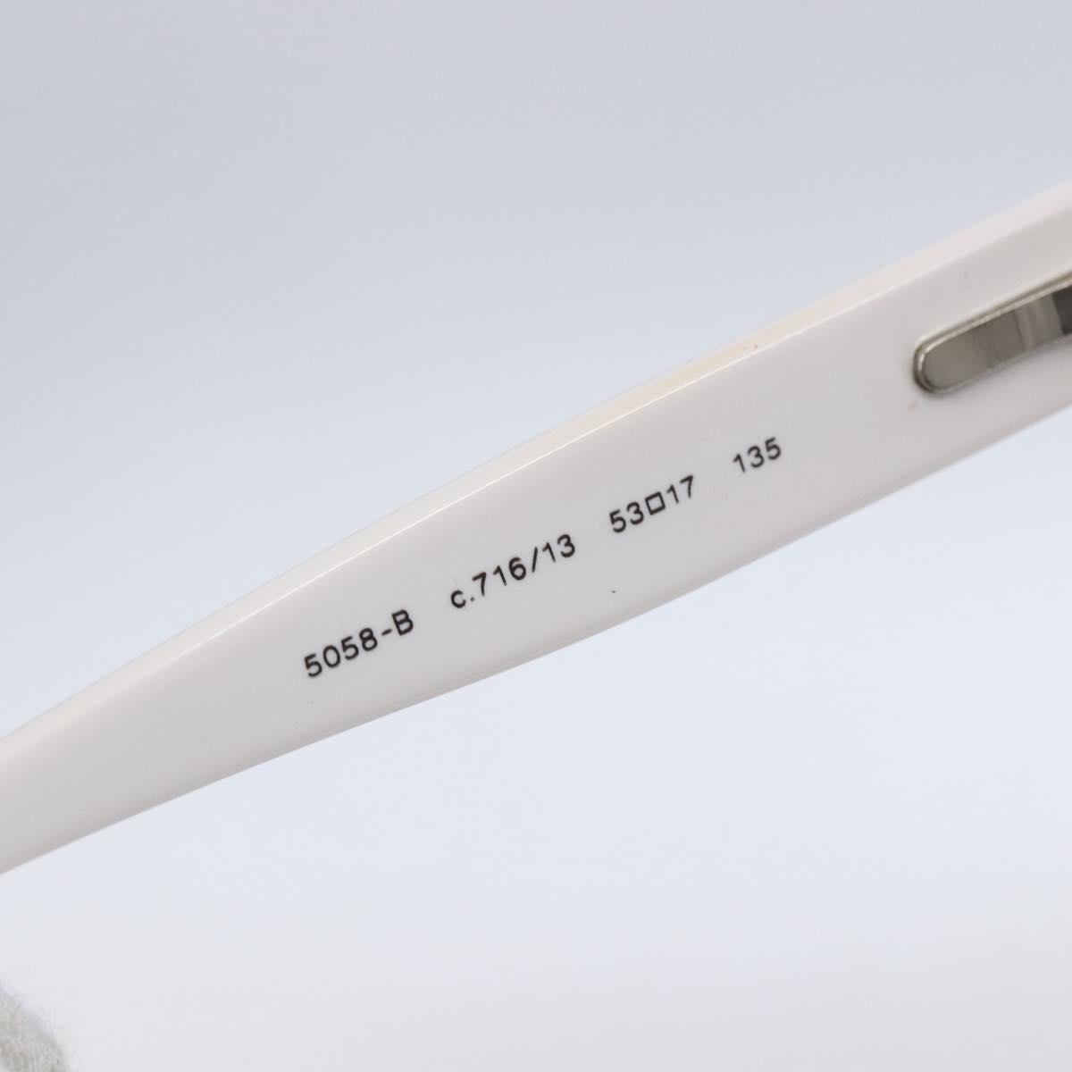 CHANEL COCO Mark Sunglasses plastic 2 Set Brown White CC Auth 149764