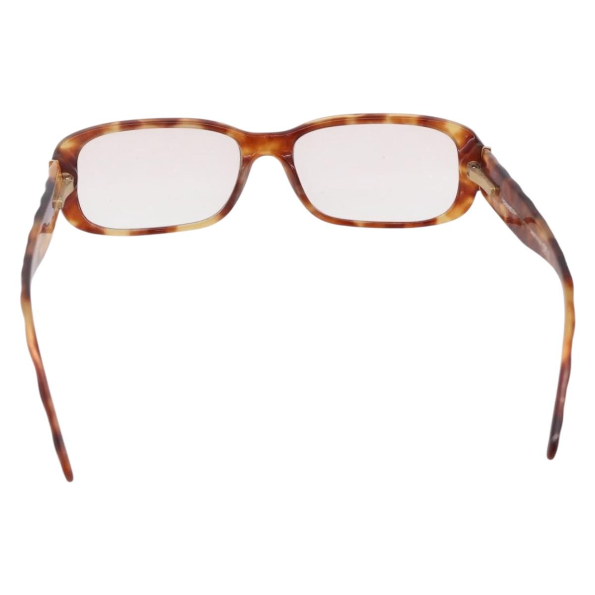 CHANEL COCO Mark Sunglasses plastic 2 Set Brown White CC Auth 149764