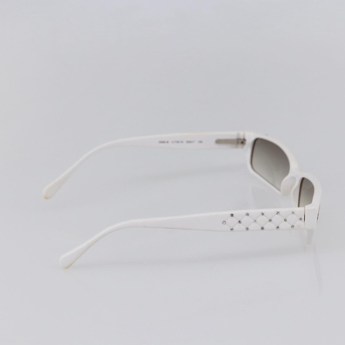 CHANEL COCO Mark Sunglasses plastic 2 Set Brown White CC Auth 149764