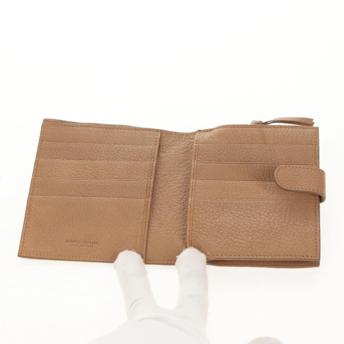 BOTTEGA VENETA INTRECCIATO Wallet Leather Beige 132355 Auth 149777A