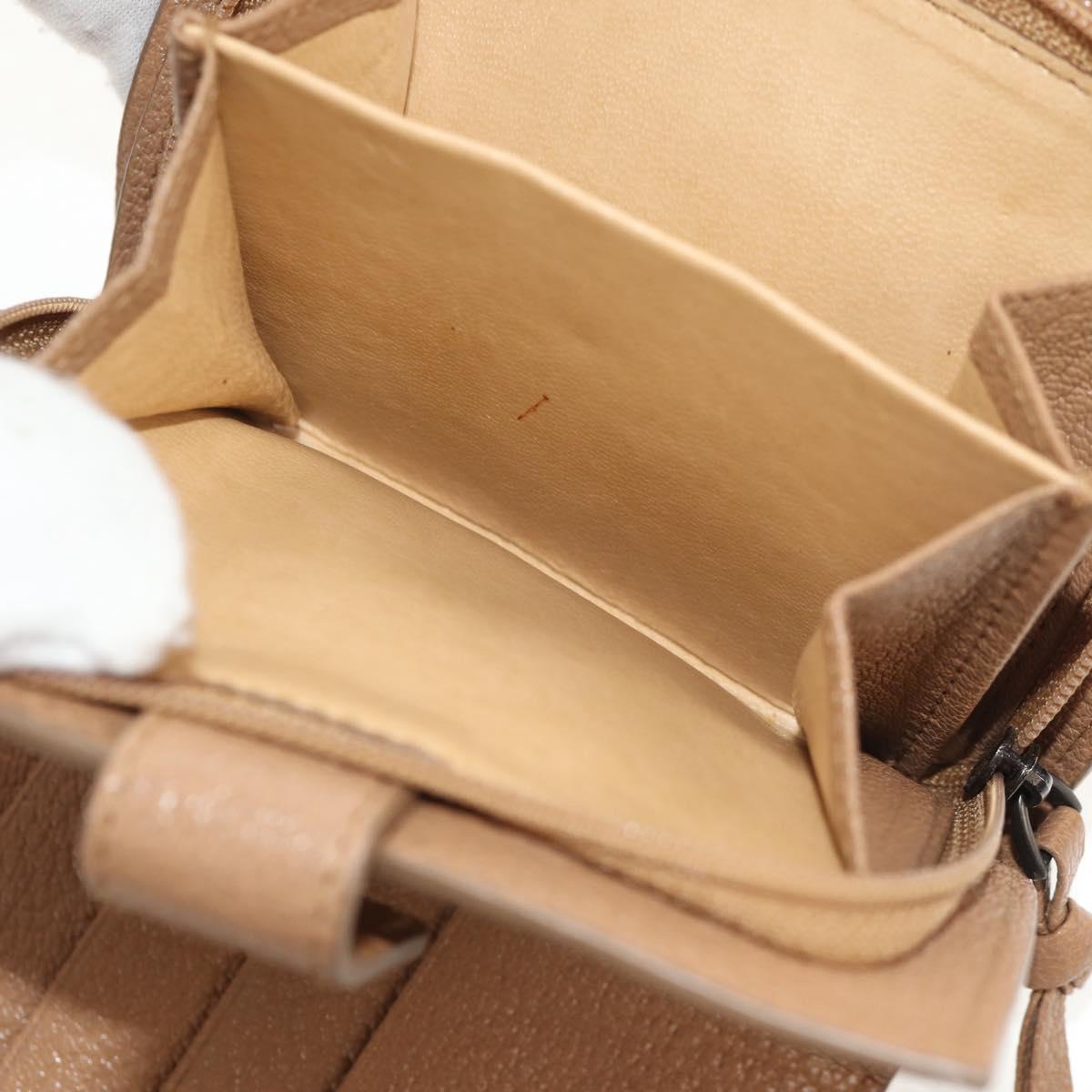 BOTTEGA VENETA INTRECCIATO Wallet Leather Beige 132355 Auth 149777A