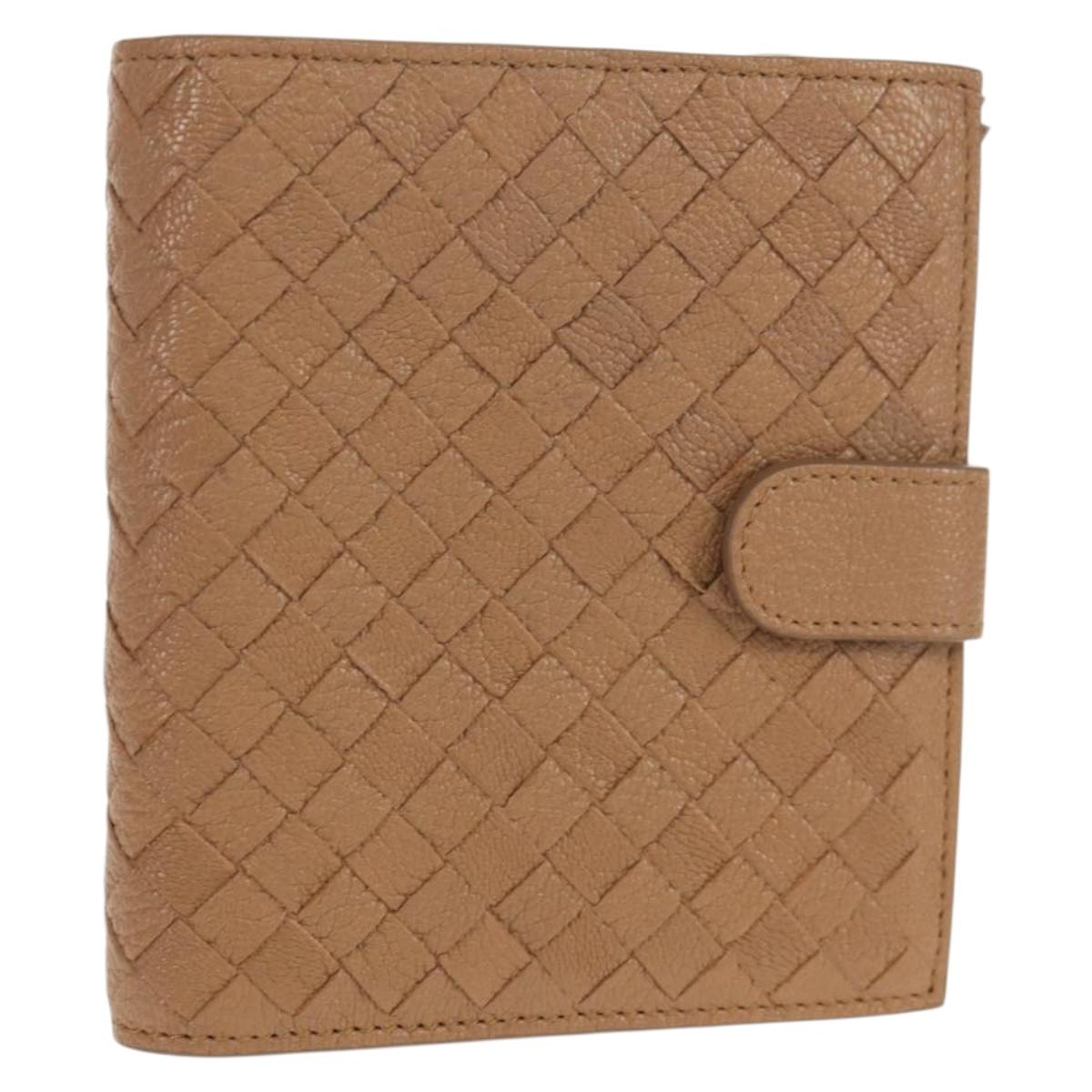 BOTTEGA VENETA INTRECCIATO Wallet Leather Beige 132355 Auth 149777A