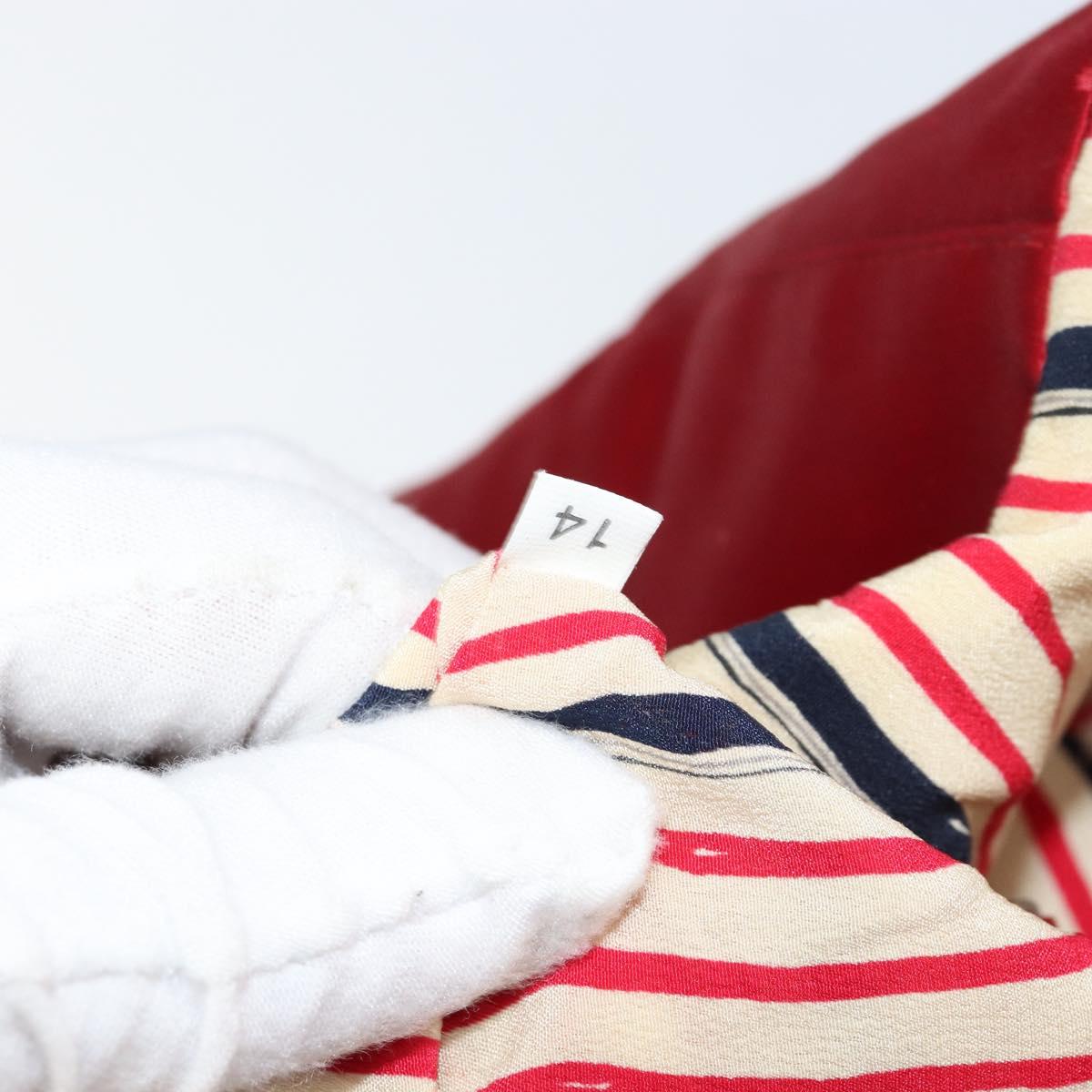 PRADA Hand Bag Satin Red Auth 149778