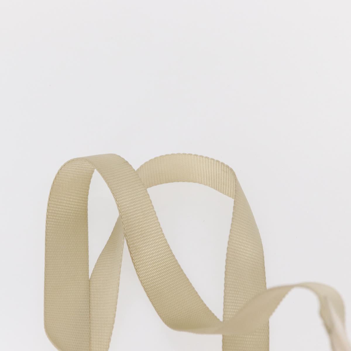 PRADA Backpack Nylon White Silver Auth 149779