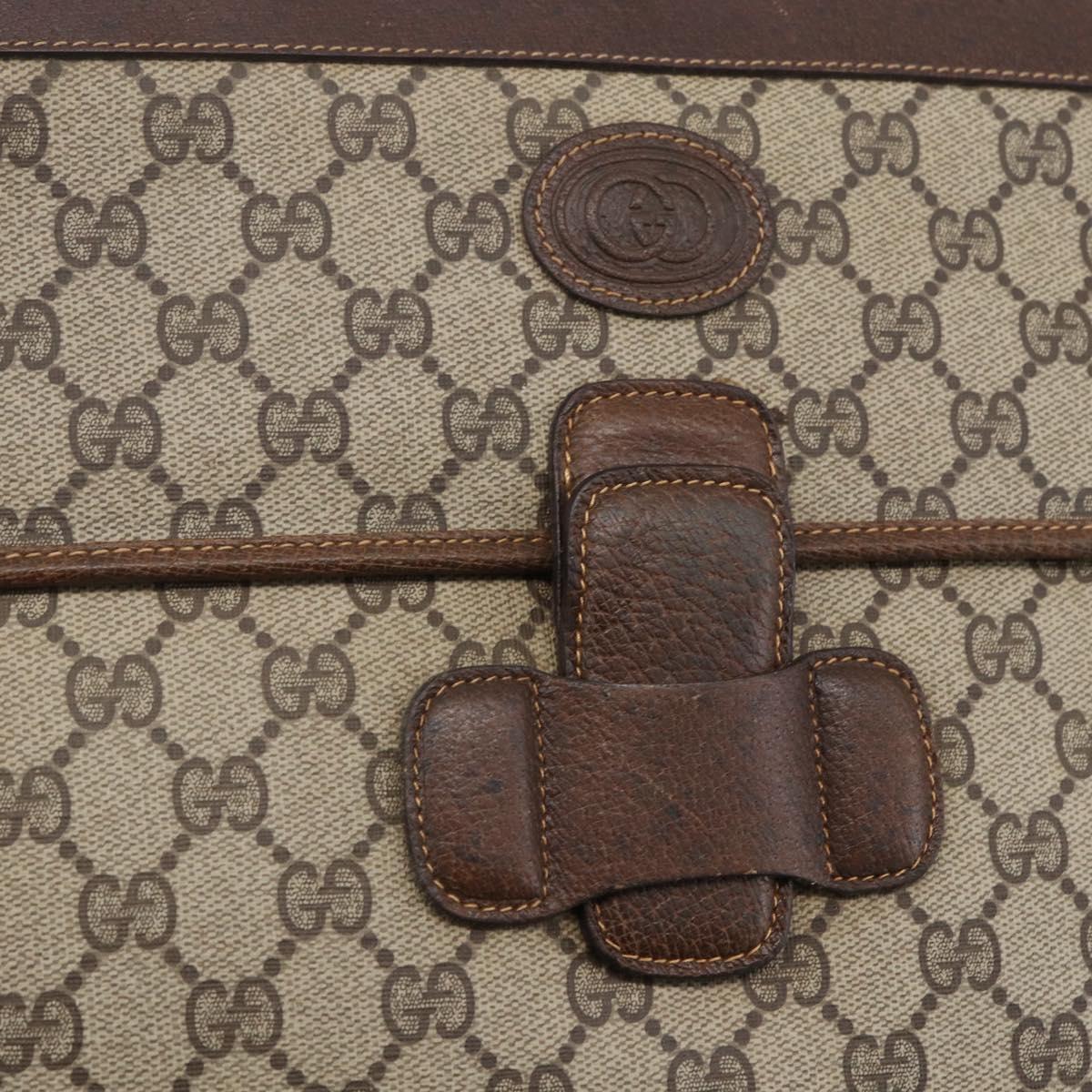 GUCCI GG Supreme Documents case Briefcase PVC Beige 017 123 0022 Auth 149784