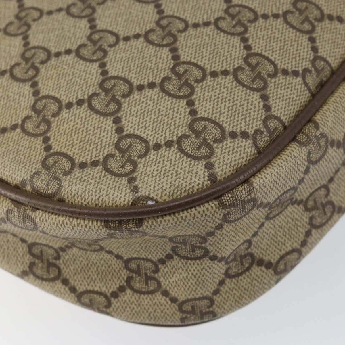 GUCCI GG Supreme Web Sherry Line Clutch Bag PVC Beige Red 89 01 034 Auth 149786