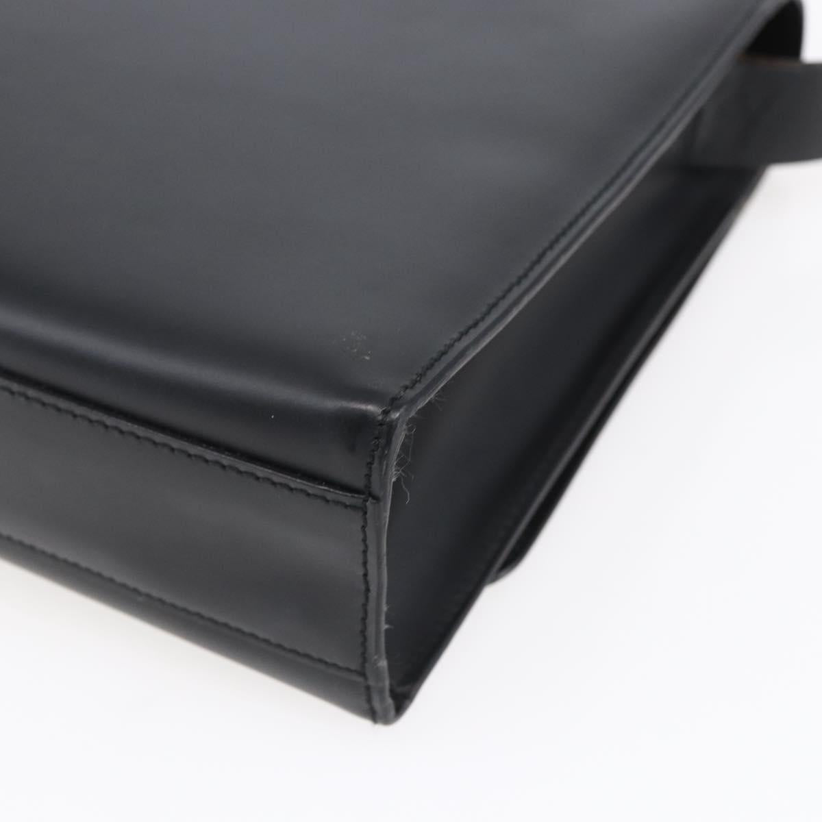 GUCCI Shoulder Bag Enamel Black Silver 001 3064 Auth 149788