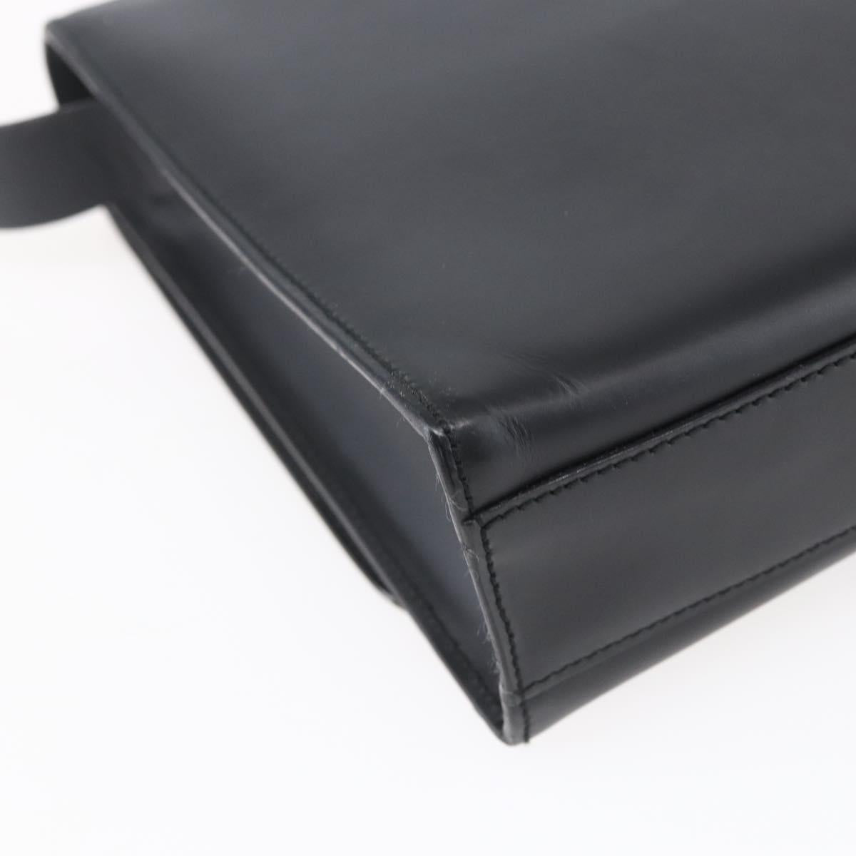 GUCCI Shoulder Bag Enamel Black Silver 001 3064 Auth 149788