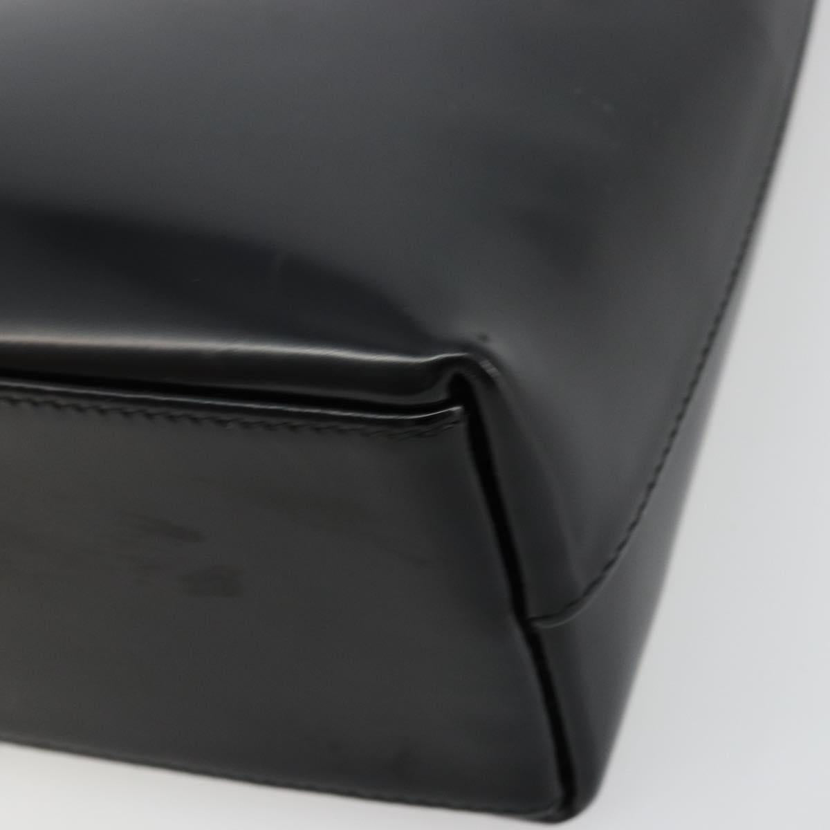 GUCCI Shoulder Bag Patent leather Black Gold 001 2113 1792 Auth 149795