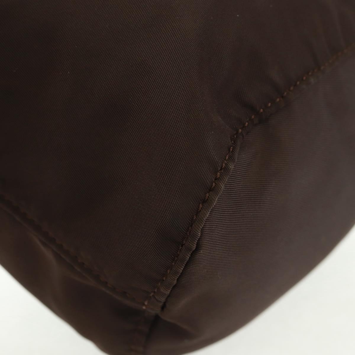 PRADA Pouch Nylon Brown Auth 149796V