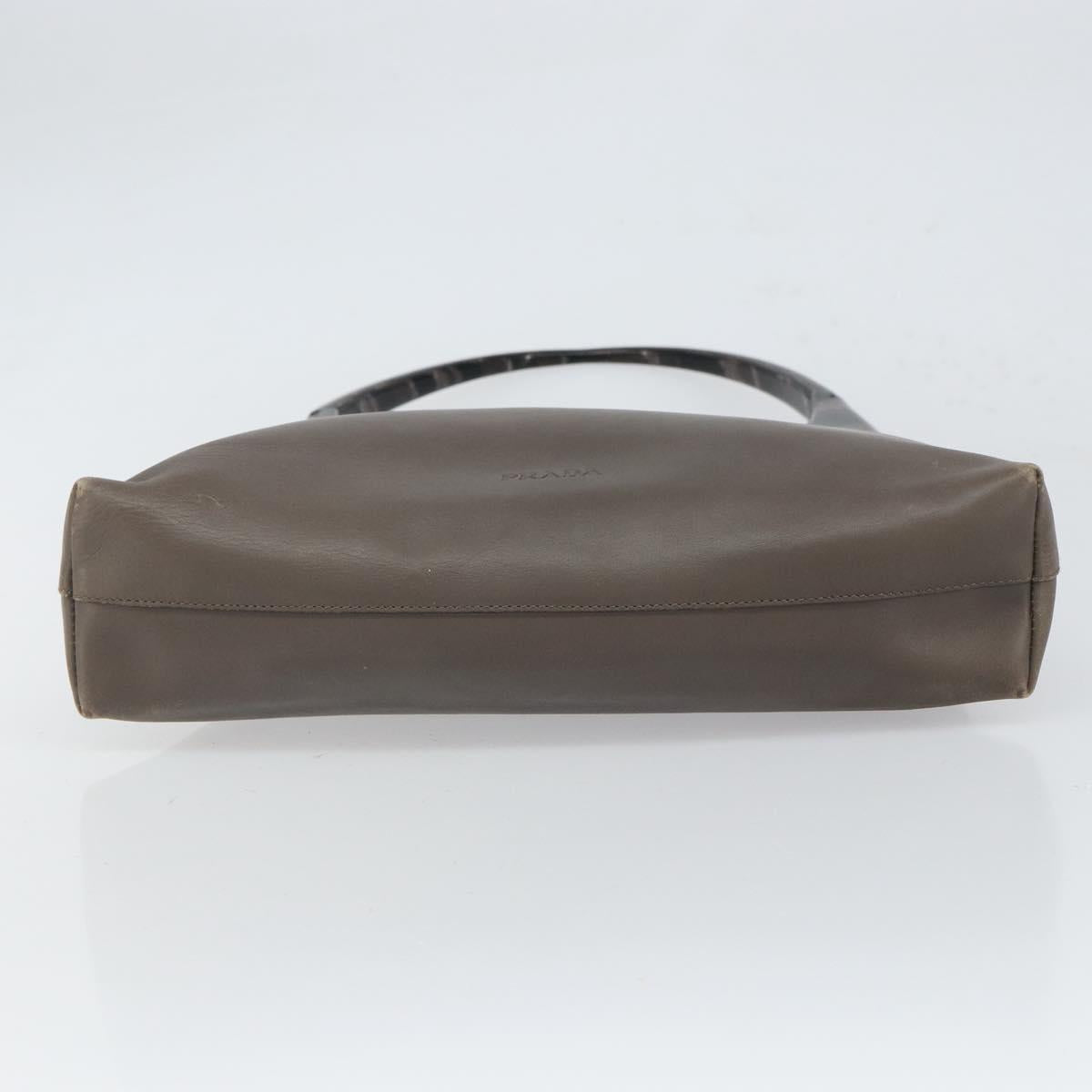 PRADA Shoulder Bag Leather Brown Auth 149800