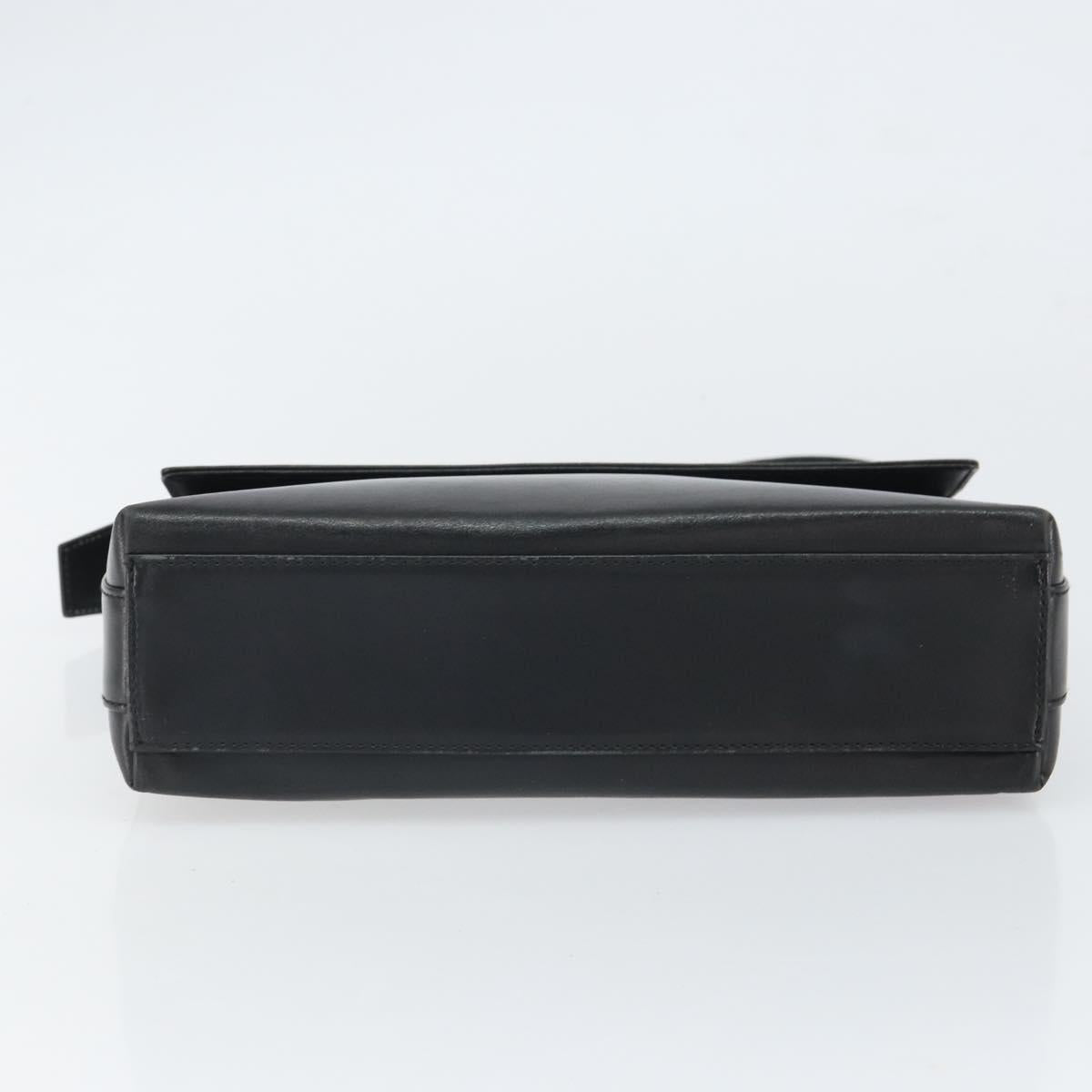 Salvatore Ferragamo Vala Shoulder Bag Leather Black Silver Auth 149807
