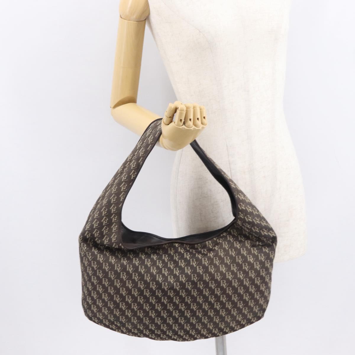 BOTTEGA VENETA Hobo Shoulder Bag Canvas Brown Auth 149811