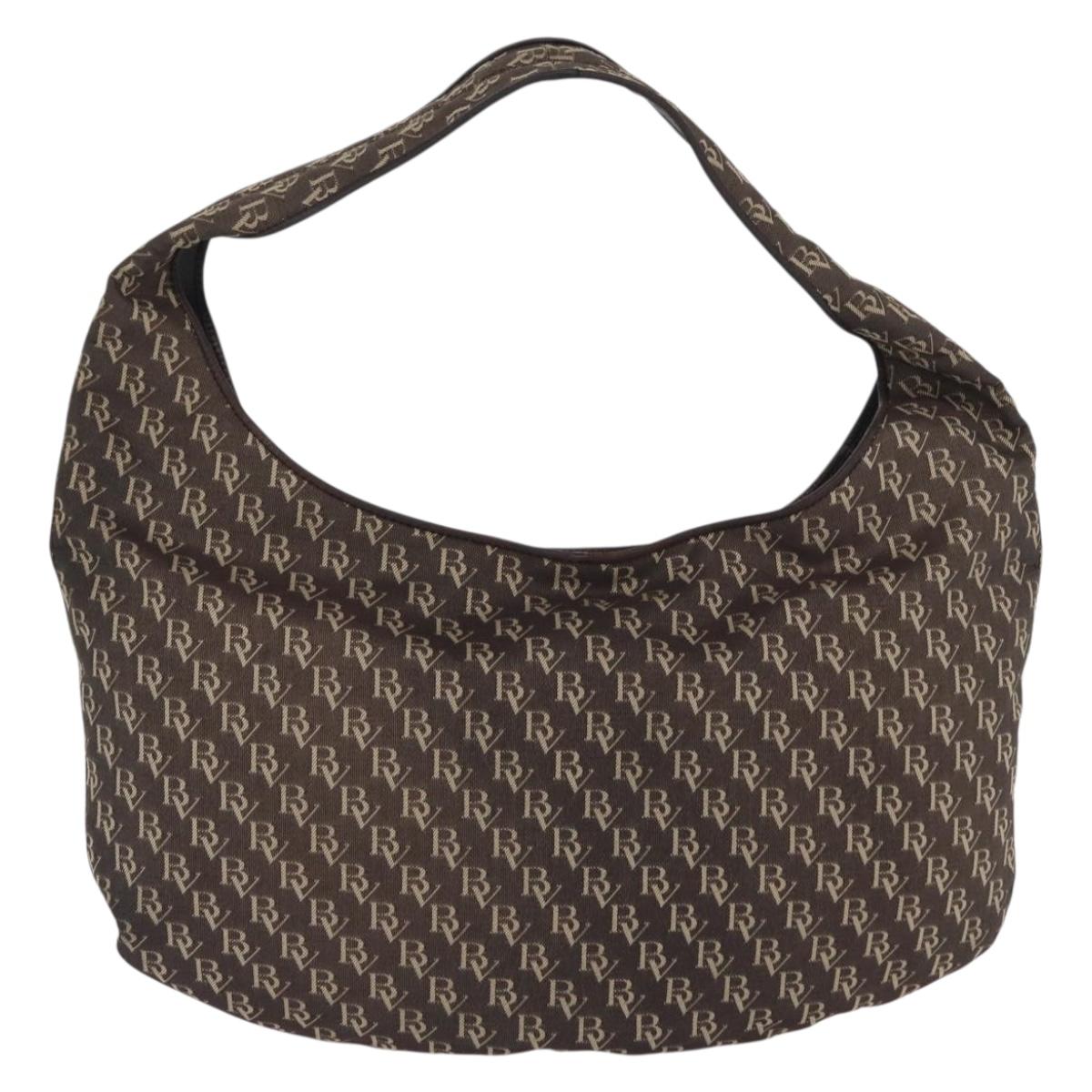 BOTTEGA VENETA Hobo Shoulder Bag Canvas Brown Auth 149811