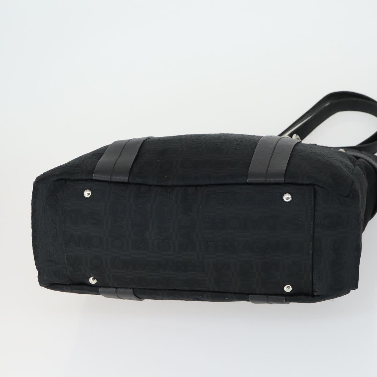 Salvatore Ferragamo Bag Leather Canvas Patent 4 Set Black Red Auth 149824