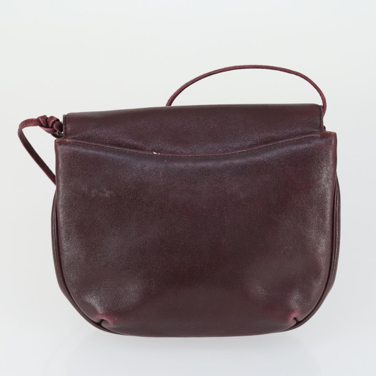 GIVENCHY Valentino Dior Bag Leather 3 Set Brown Bordeaux black Auth 149826