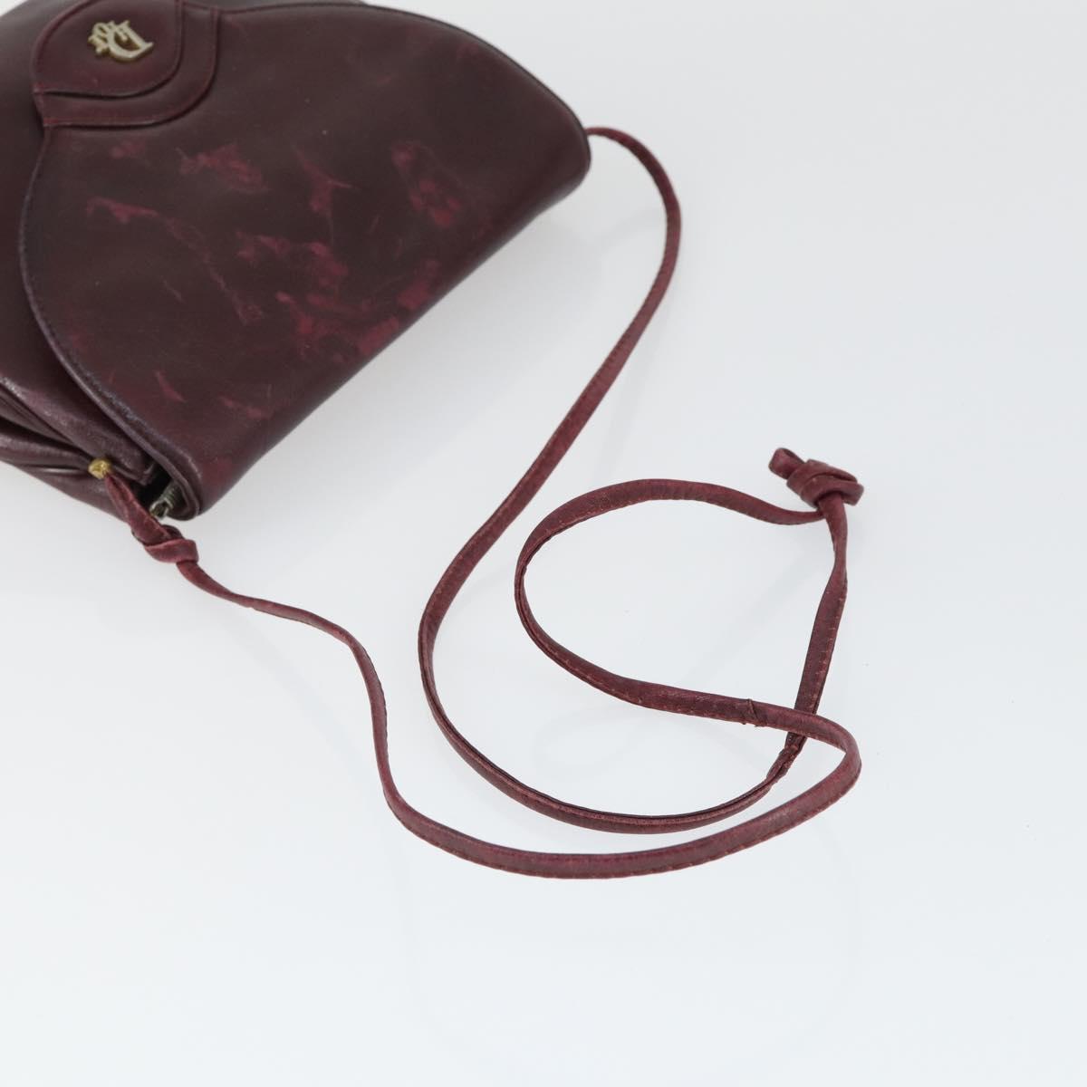 GIVENCHY Valentino Dior Bag Leather 3 Set Brown Bordeaux black Auth 149826