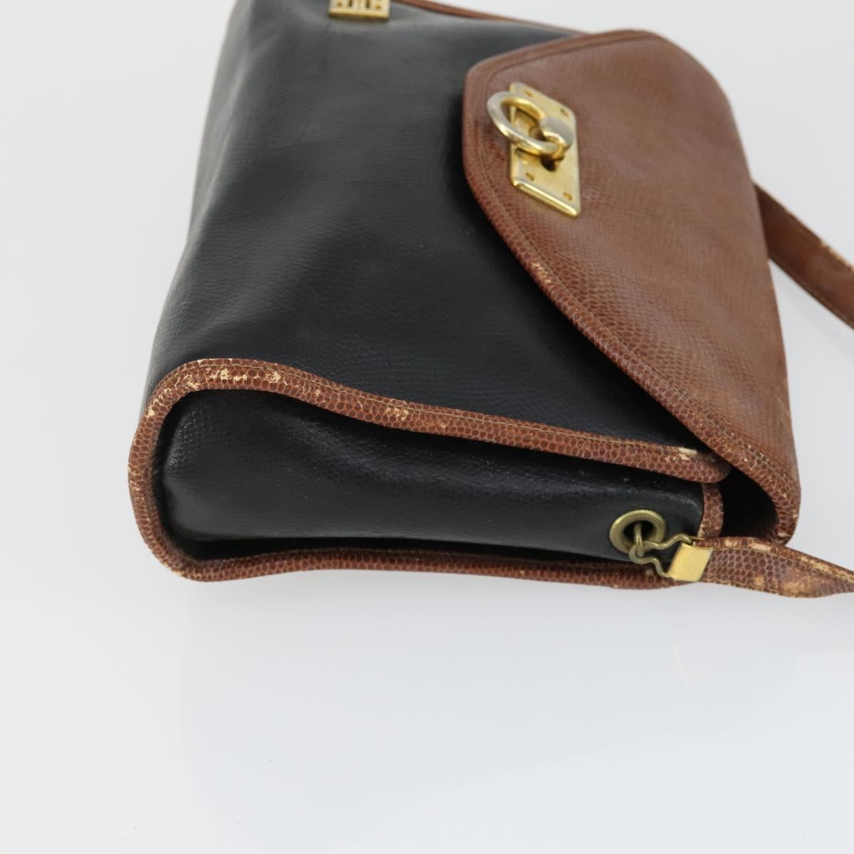 GIVENCHY Valentino Dior Bag Leather 3 Set Brown Bordeaux black Auth 149826