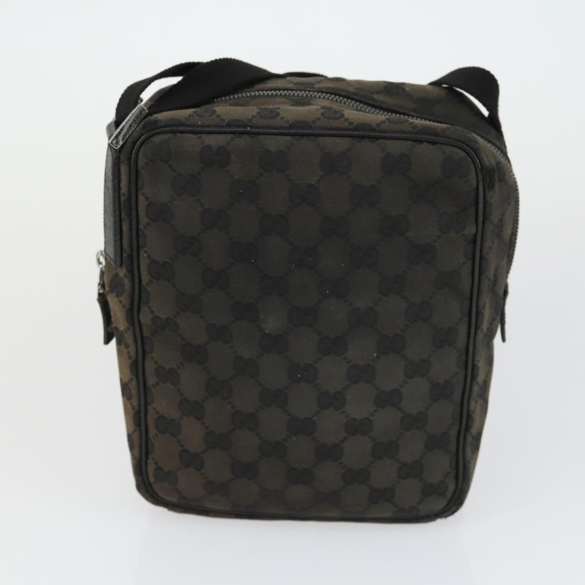 GUCCI GG Supreme Crystal Shoulder Bag PVC 4 Set Black Navy Auth 149829