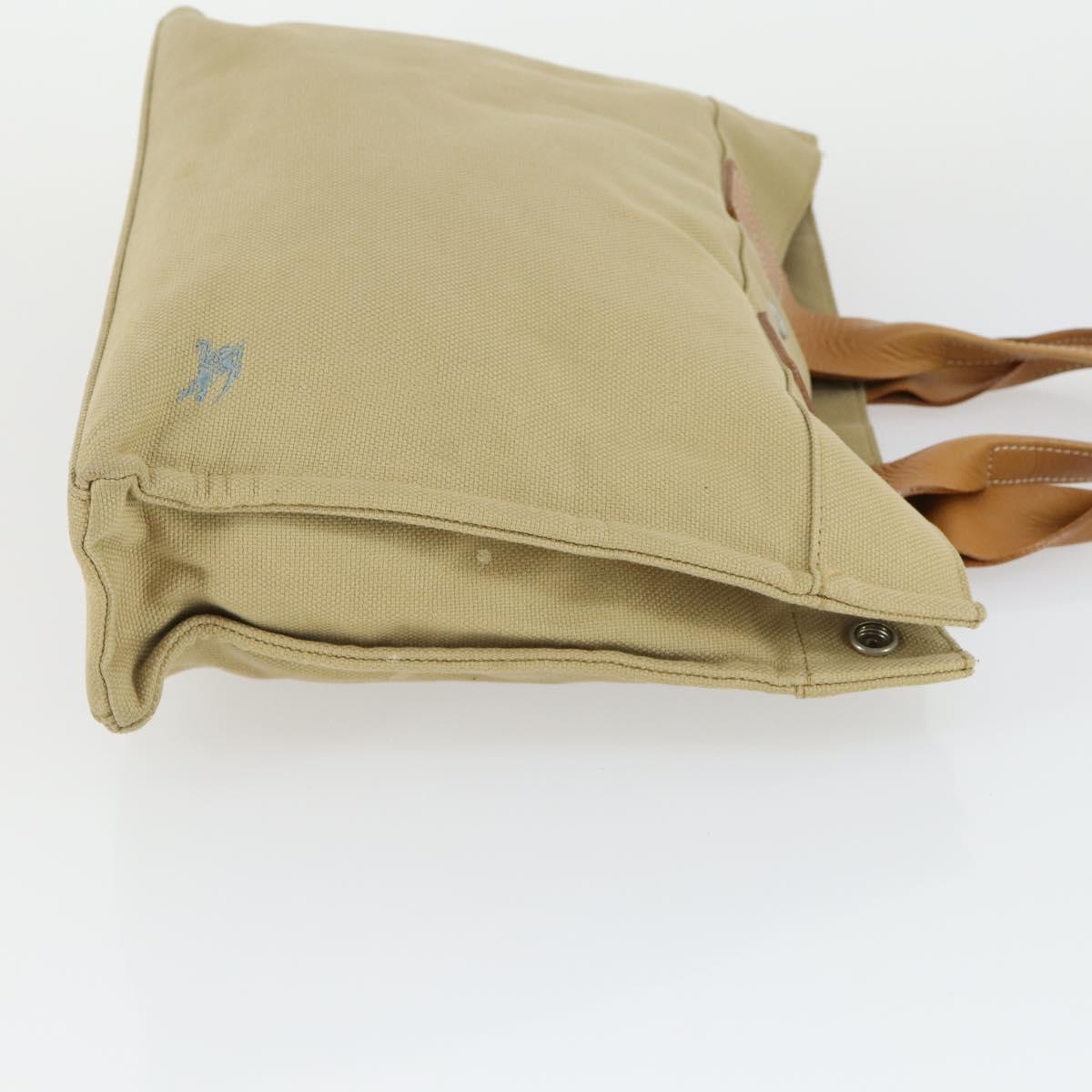 BURBERRY Nova Check Blue Label Hand Bag Canvas 2 Set Beige Auth 149834