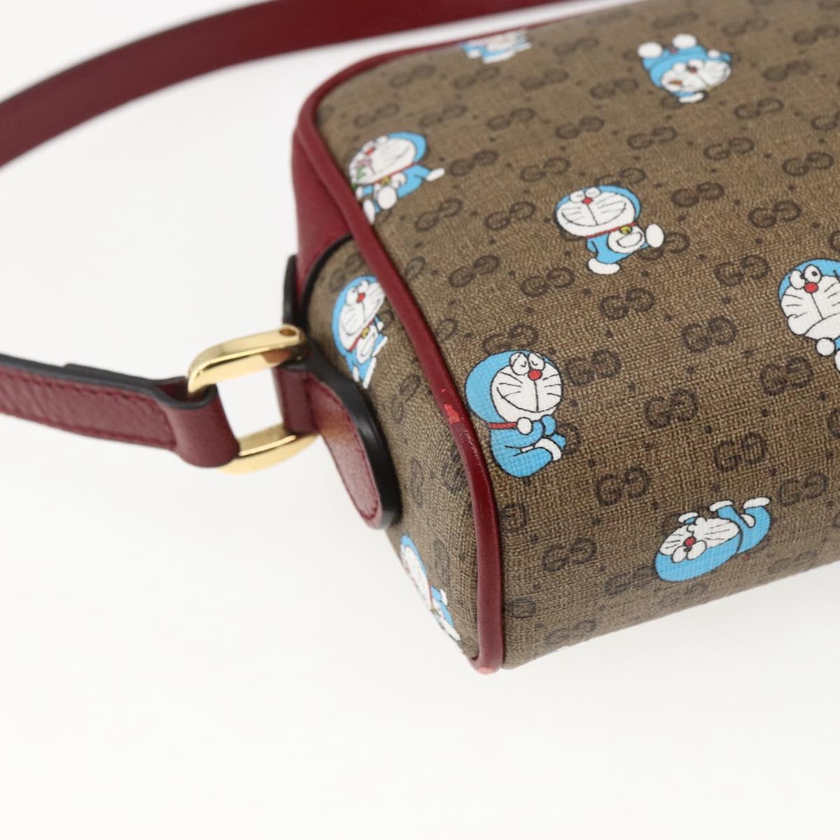 GUCCI GUCCI × Doraemon Micro GG Supreme Bag PVC Beige 647784 Auth 149860SM
