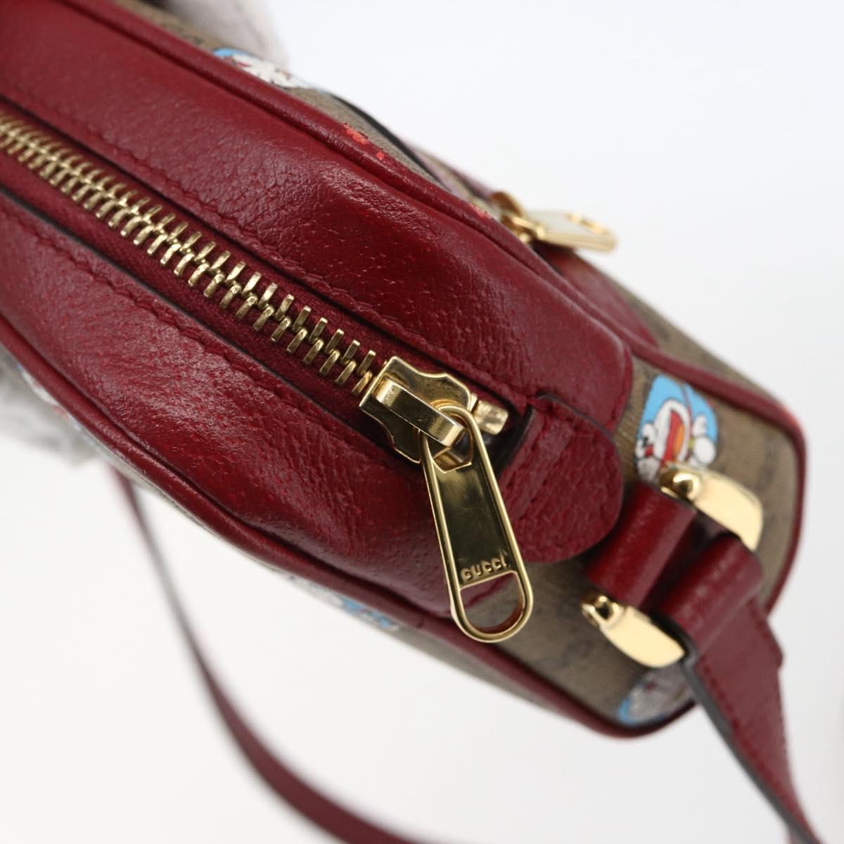 GUCCI GUCCI × Doraemon Micro GG Supreme Bag PVC Beige 647784 Auth 149860SM