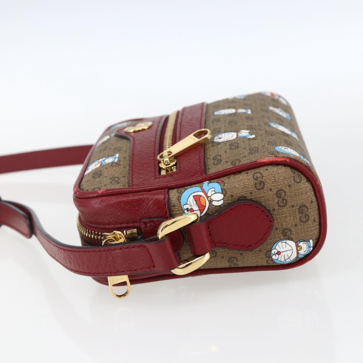 GUCCI GUCCI × Doraemon Micro GG Supreme Bag PVC Beige 647784 Auth 149860SM