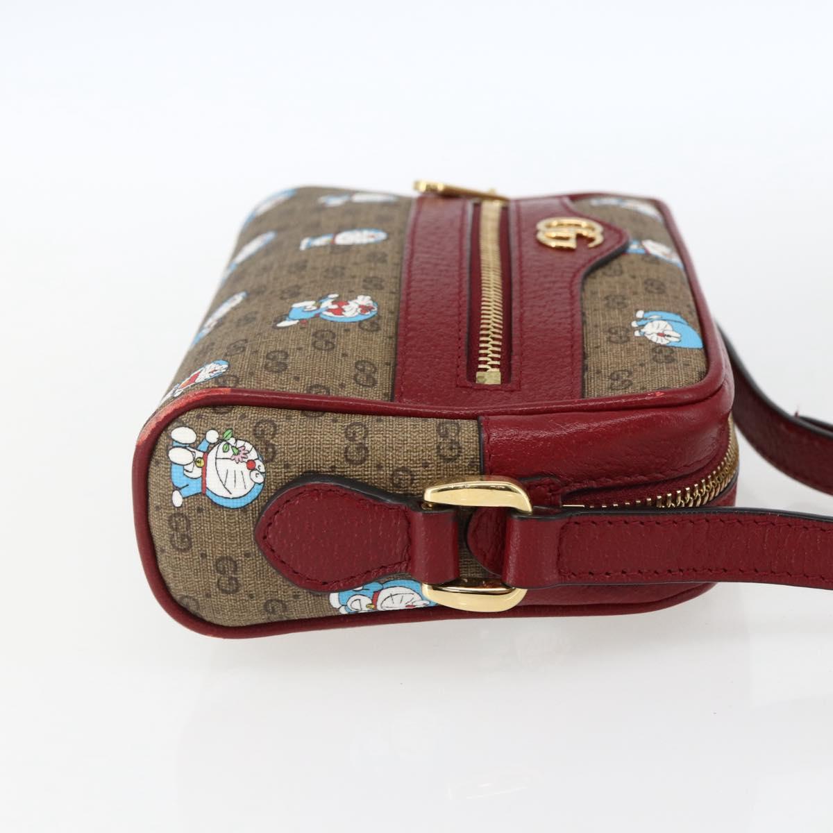 GUCCI GUCCI × Doraemon Micro GG Supreme Bag PVC Beige 647784 Auth 149860SM