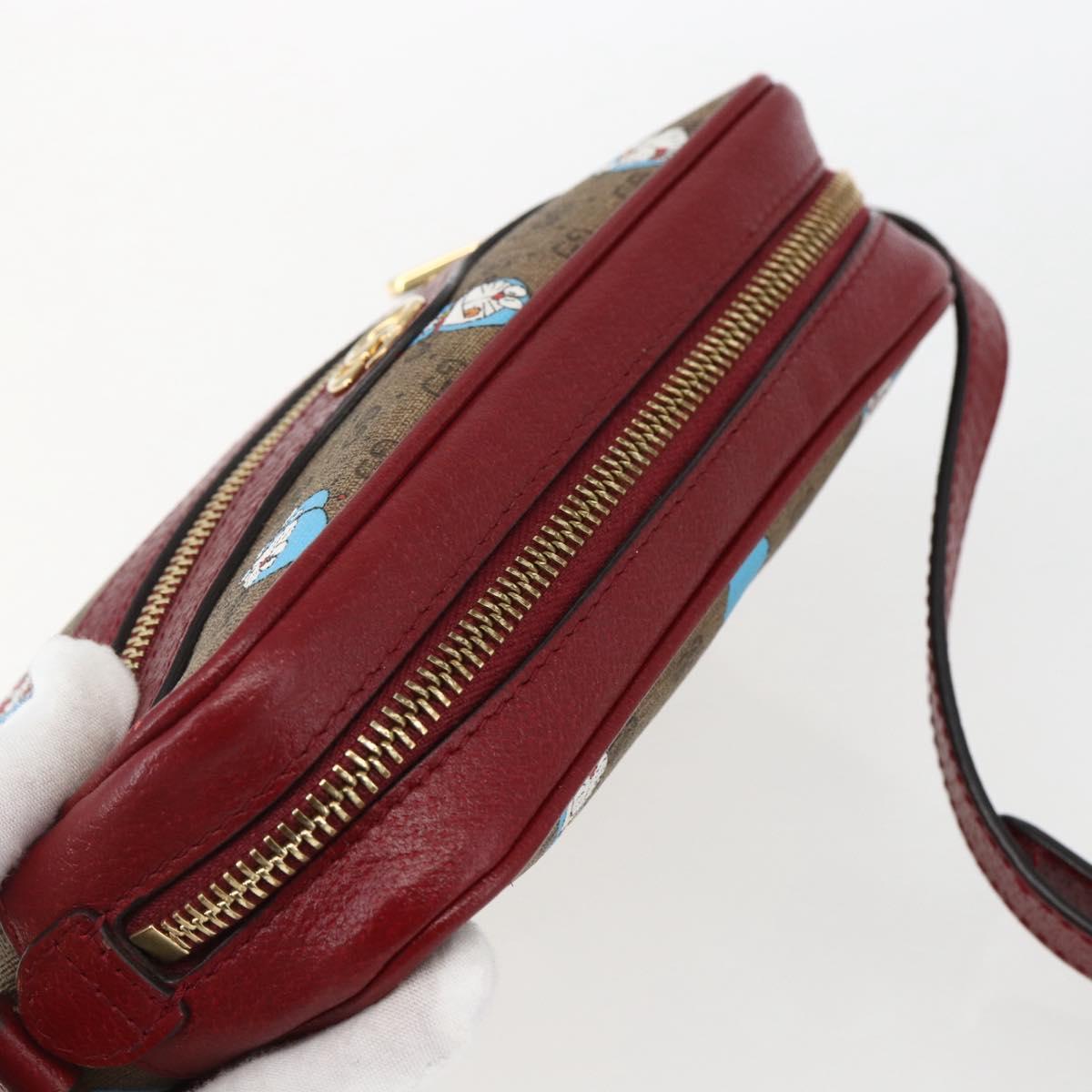 GUCCI GUCCI × Doraemon Micro GG Supreme Bag PVC Beige 647784 Auth 149860SM