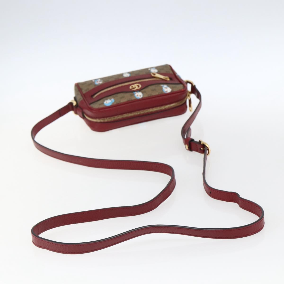 GUCCI GUCCI × Doraemon Micro GG Supreme Bag PVC Beige 647784 Auth 149860SM