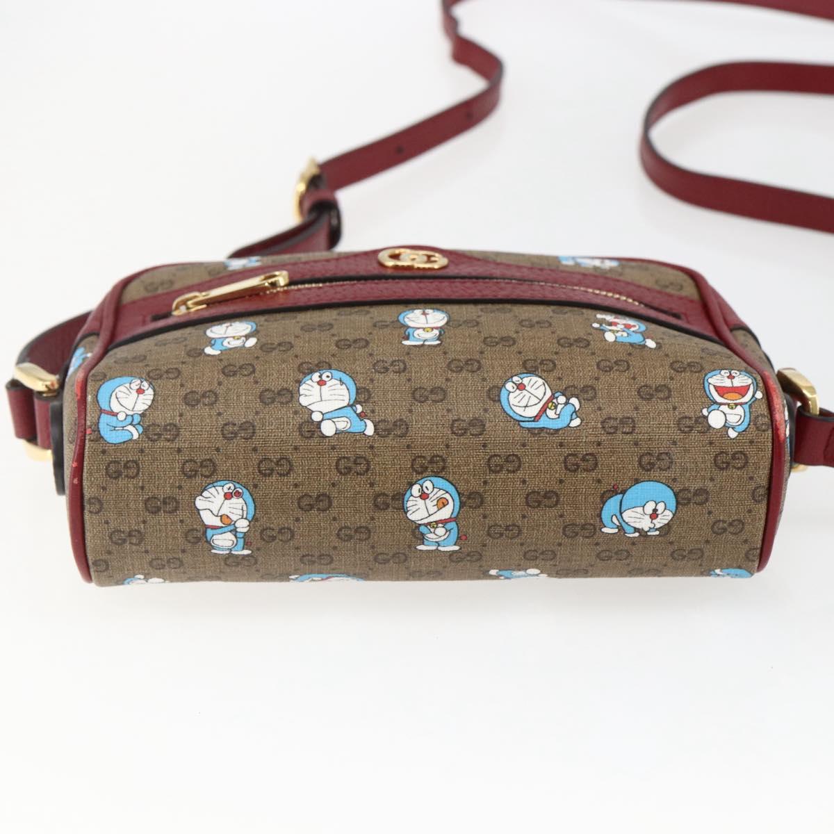 GUCCI GUCCI × Doraemon Micro GG Supreme Bag PVC Beige 647784 Auth 149860SM