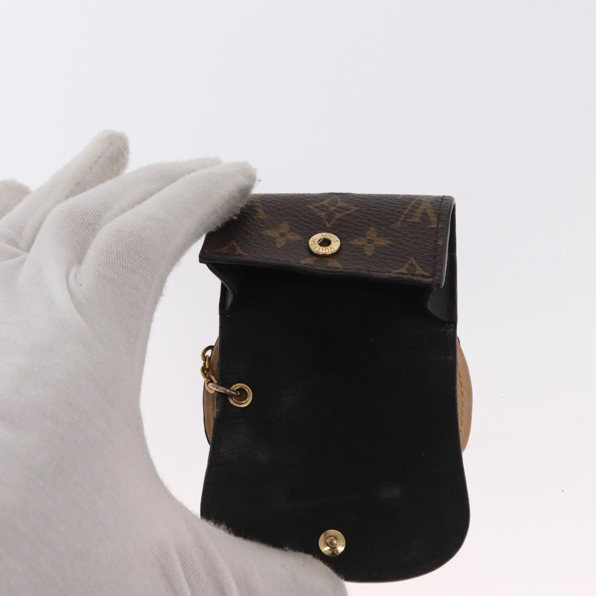 LOUIS VUITTON Monogram Etui Earphone Cat Case GI0566 LV Auth 149878