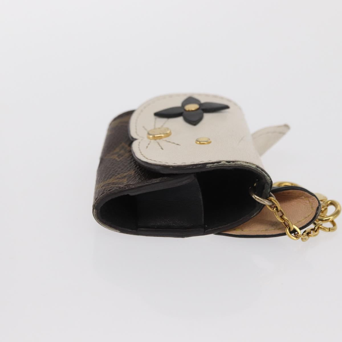 LOUIS VUITTON Monogram Etui Earphone Cat Case GI0566 LV Auth 149878