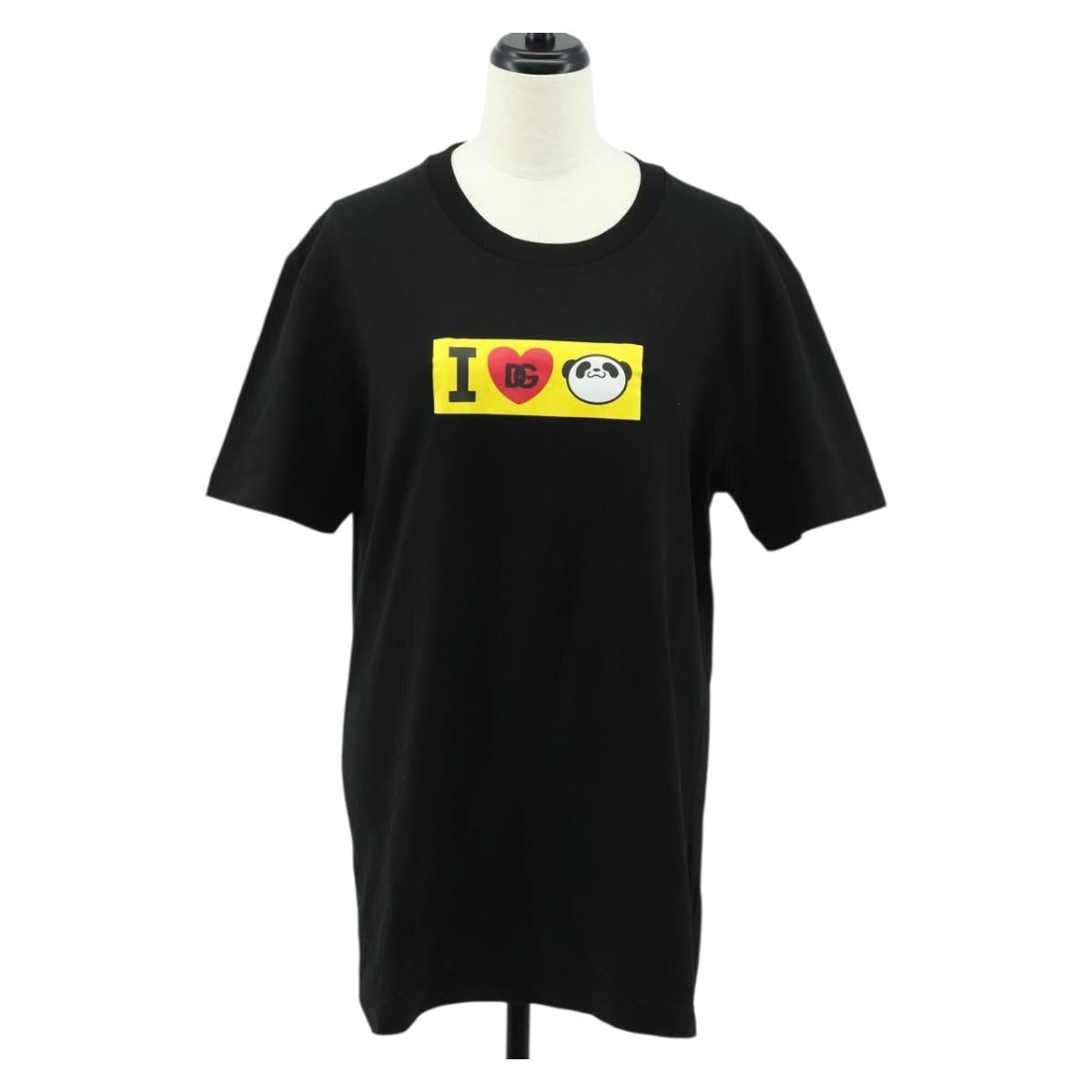 DOLCE&GABBANA D&G × Jujutsu Kaisen PANDA T-shirt cotton Black Auth 149884M