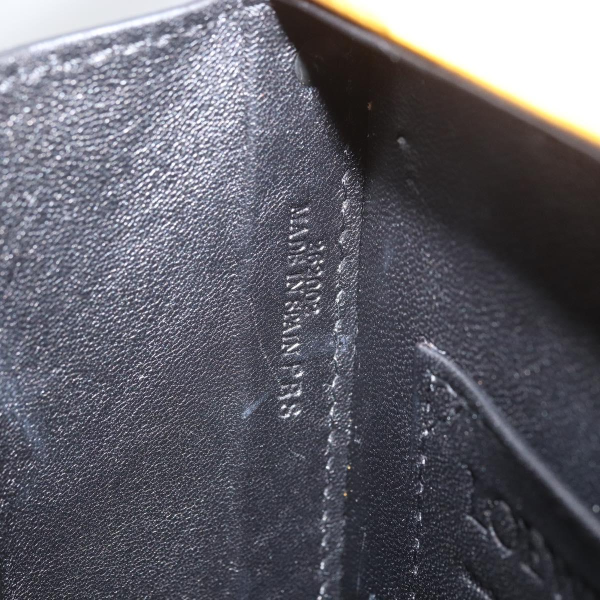 LOEWE Postal Small Hand Bag Leather 2way Yellow Silver Auth 149899SM