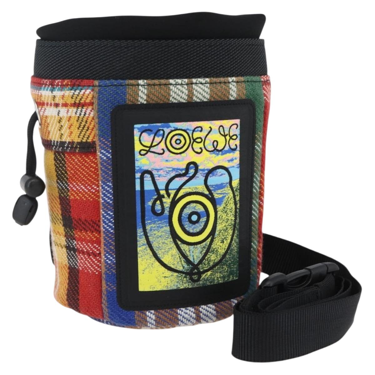 LOEWE Ã EYE Nature Shoulder Bag Canvas Multicolor Auth 149900SAM