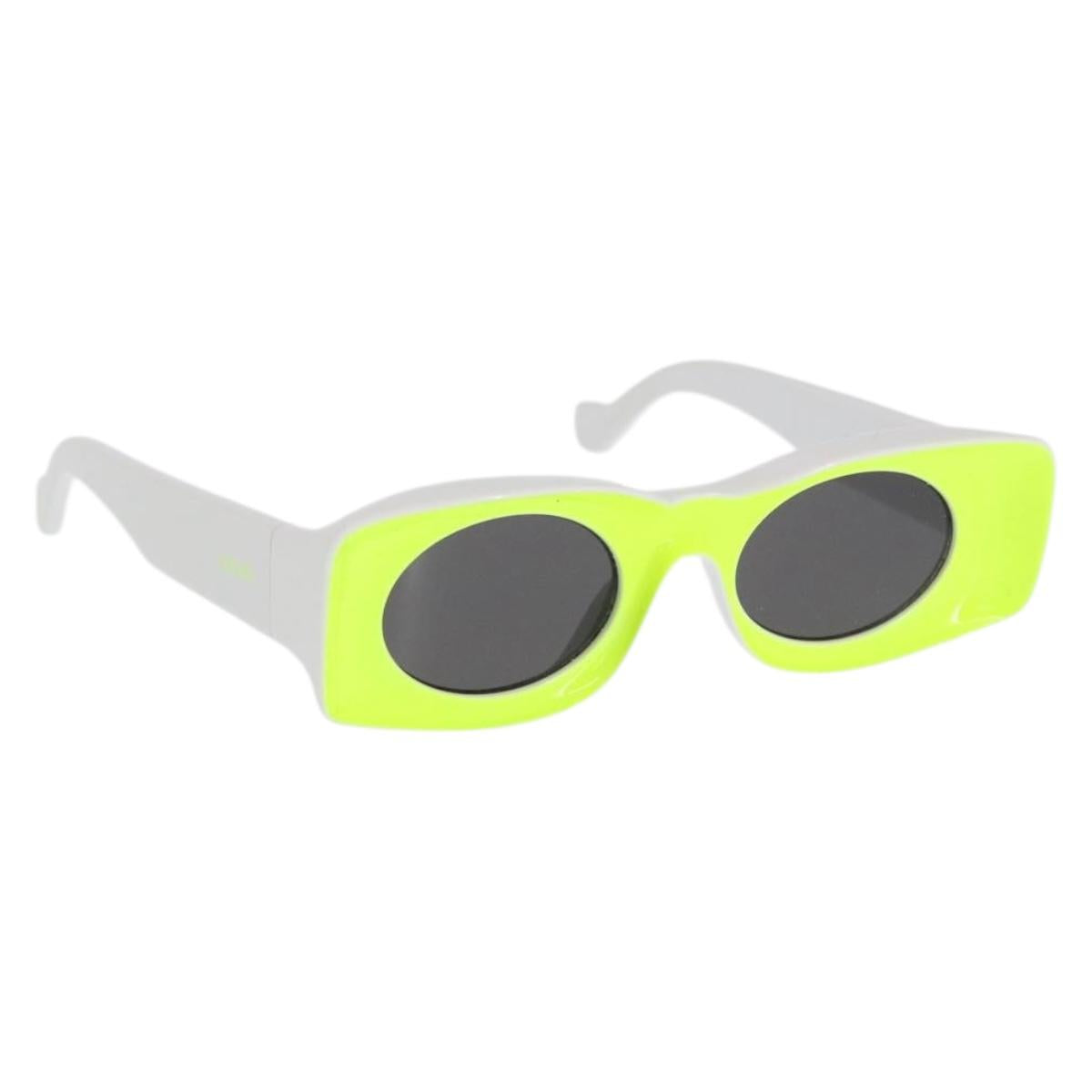LOEWE Sunglasses Plastic White Auth 149901M